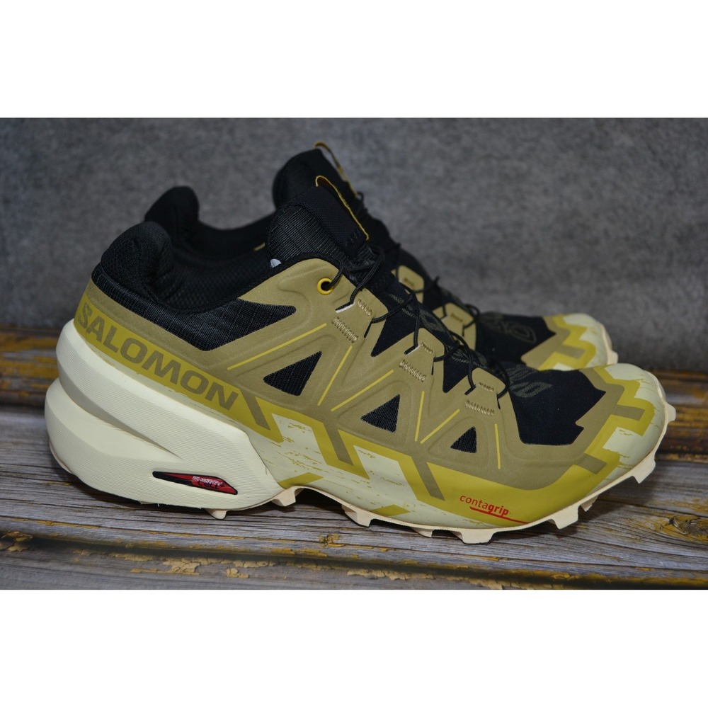 Salomon Speedcross 6 Shoes Men 8.5 Beige Trail Running Contagrip Sneaker Outdoor